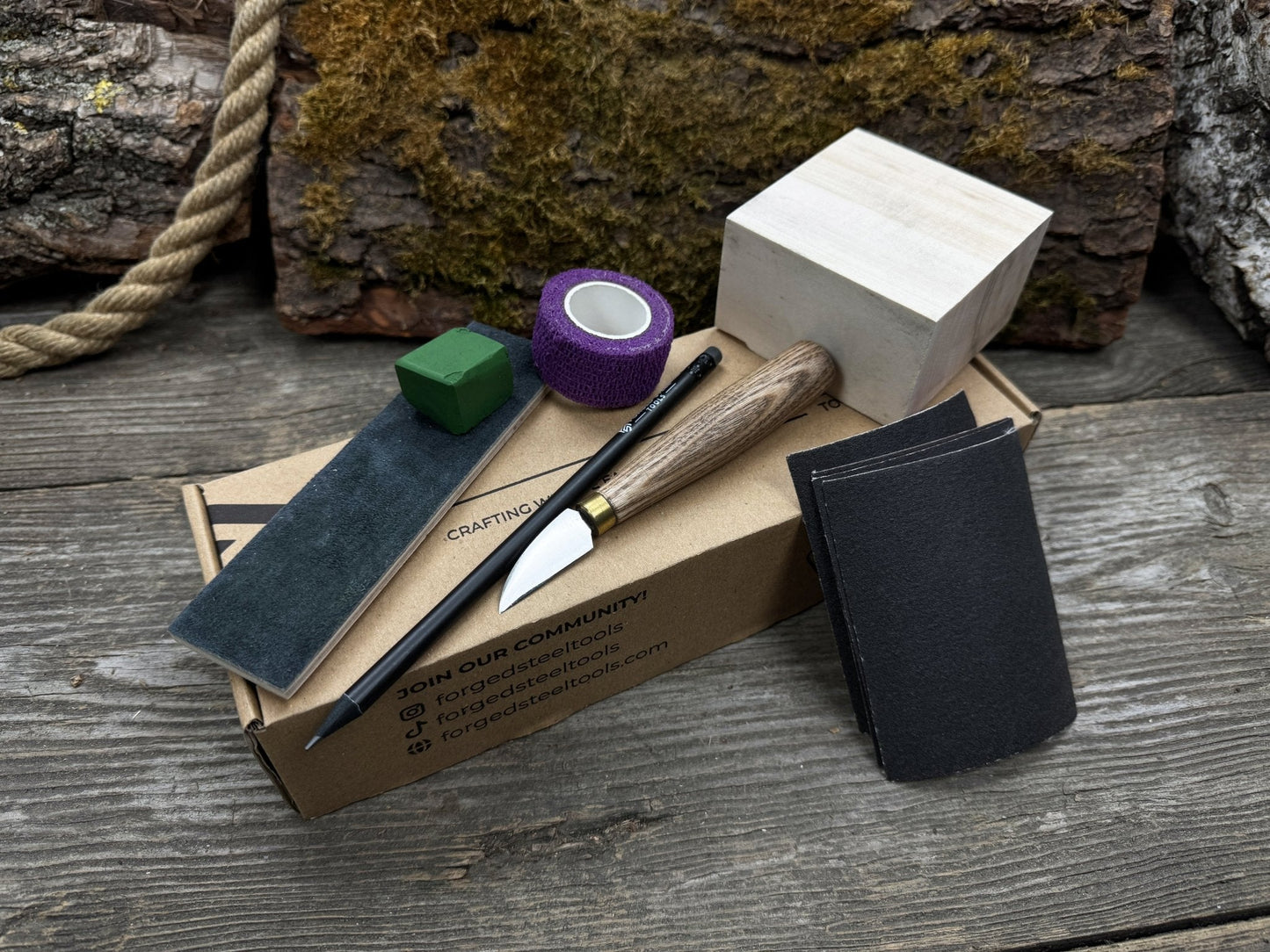 Elephant Carving Kit - Complete Starter Whittling Kit for Beginners, Adults, Teens, and Kids