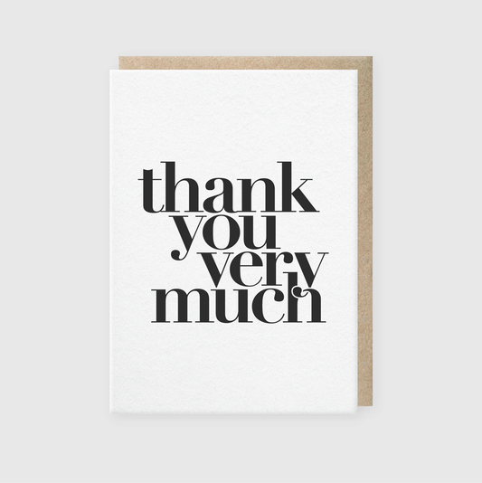Thank You Very Much Greeting Card