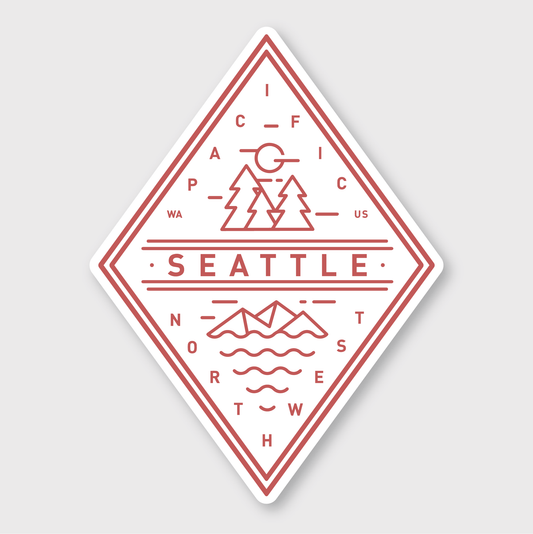 Seattle Red Diamond Sticker