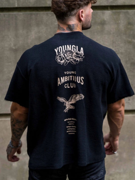 Men's Plus Size Graphic Round Neck Short Sleeve T-Shirt