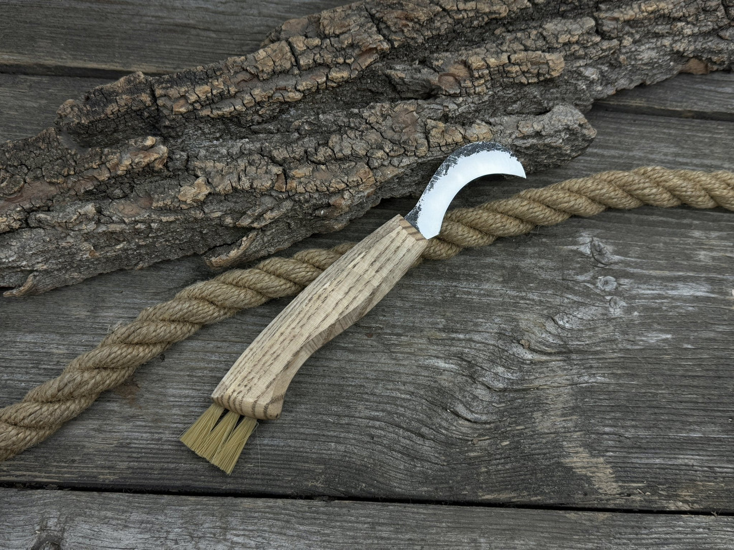 Forged Mushroom Knife with Brush, 6.5 cm (2.56 inches)