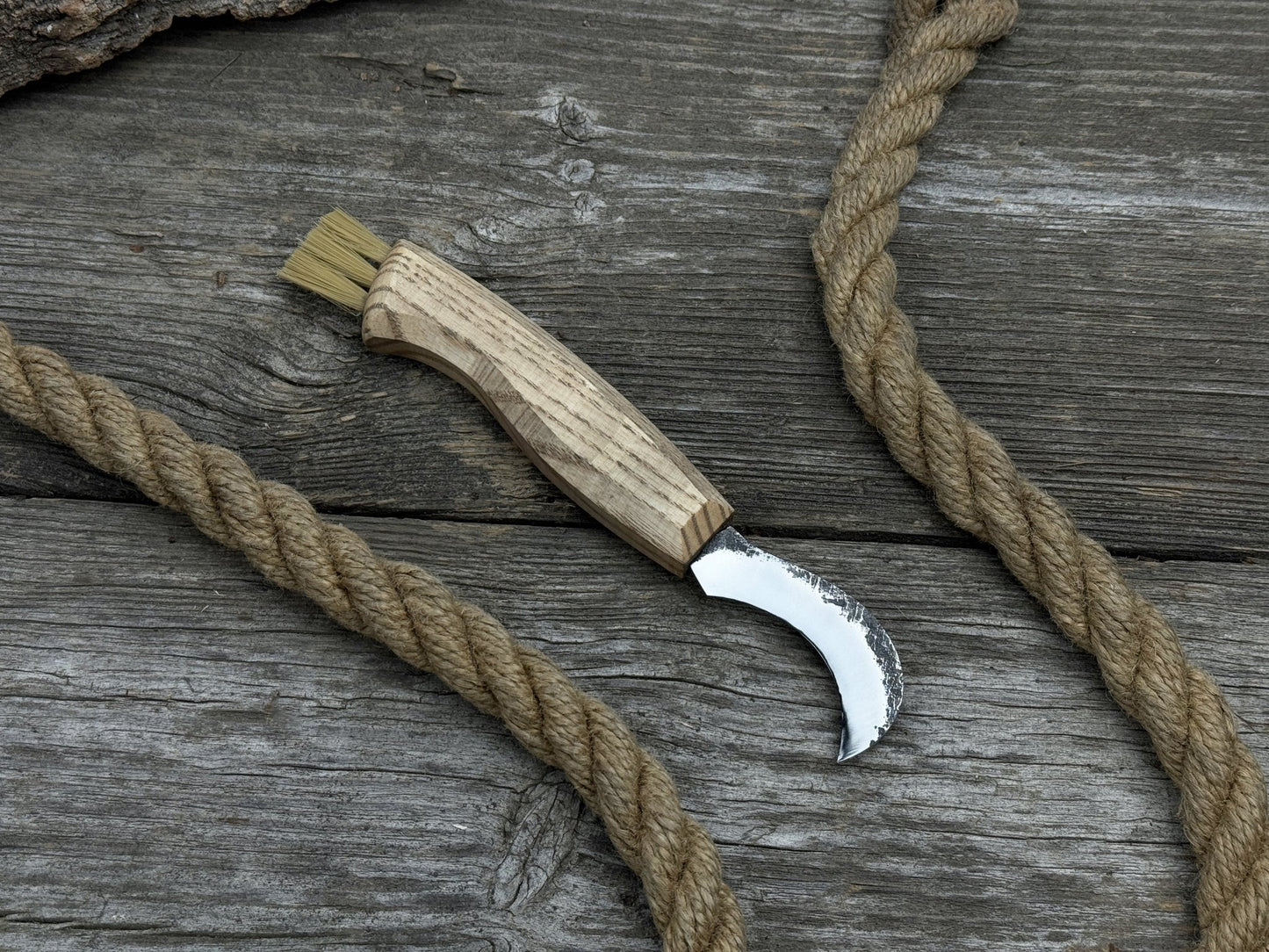 Forged Mushroom Knife with Brush, 6.5 cm (2.56 inches)