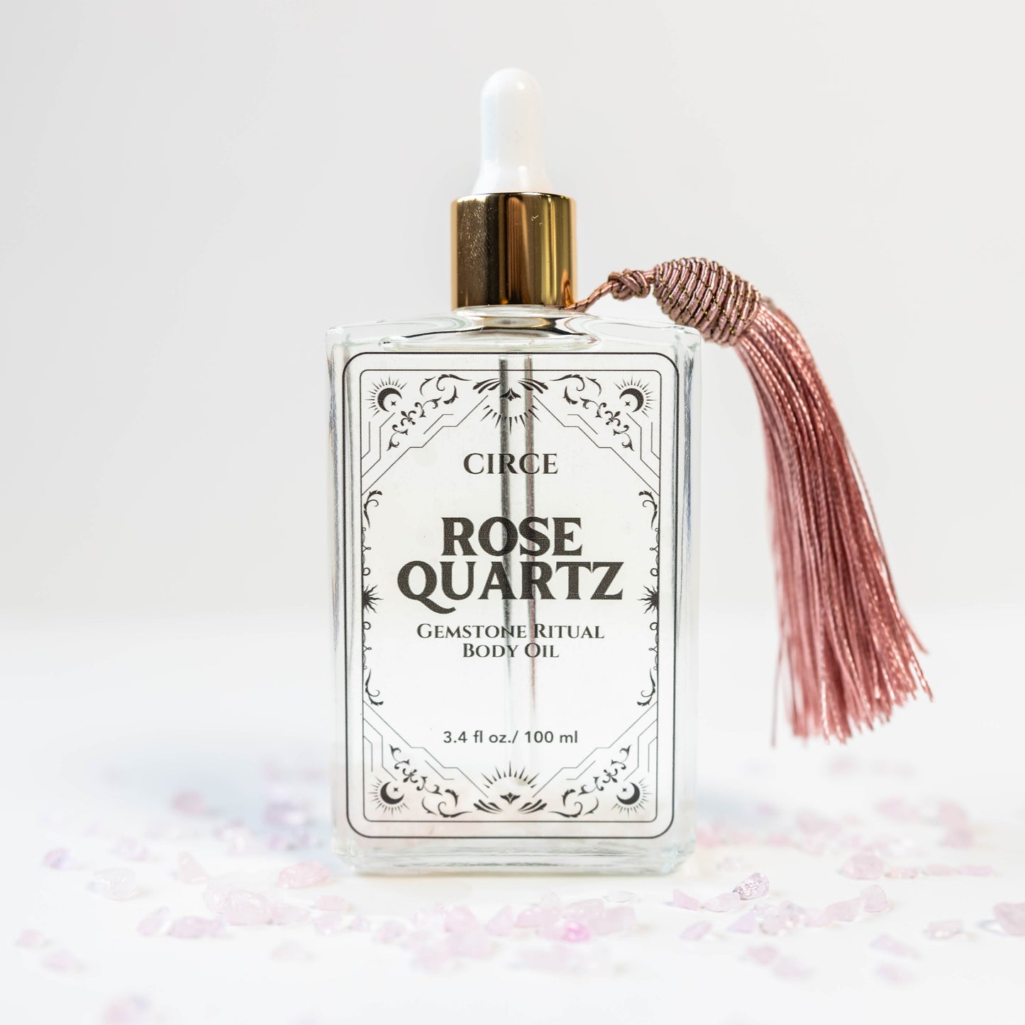 Rose Quartz Gemstone Oil - Face, Body, Hair and Cuticles