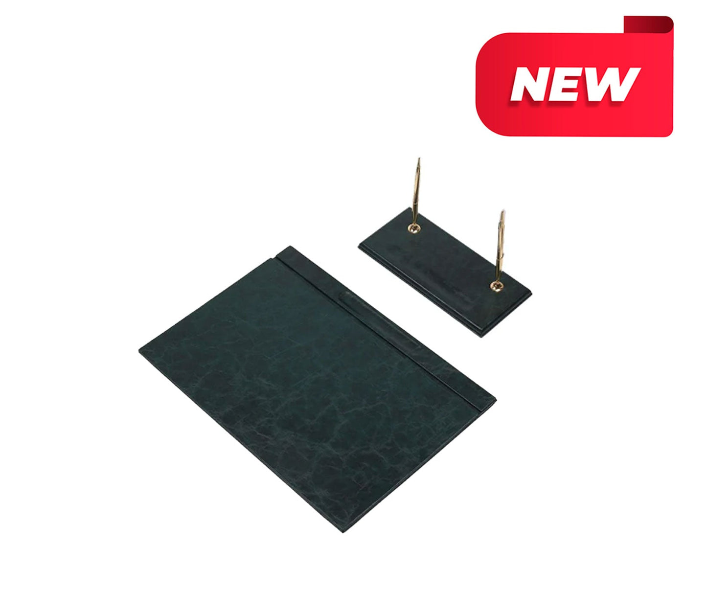 MOOG Leather Desk Set - Blue- 2 PCS