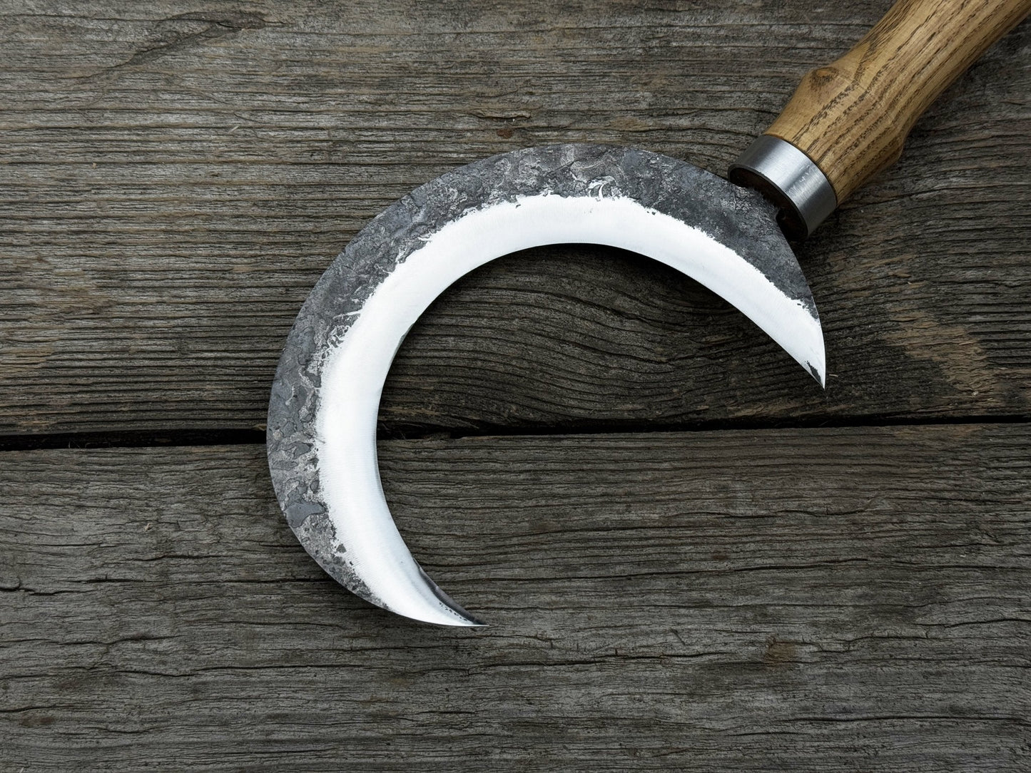 Hand-Forged Athame Ritual Witch Sickle, ⌀ 13 cm (5.12 inches)