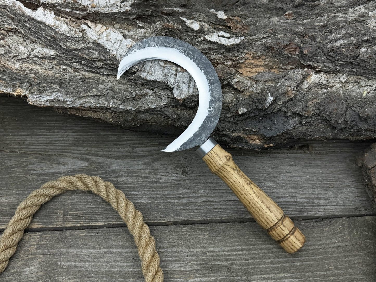 Hand-Forged Athame Ritual Witch Sickle, ⌀ 13 cm (5.12 inches)