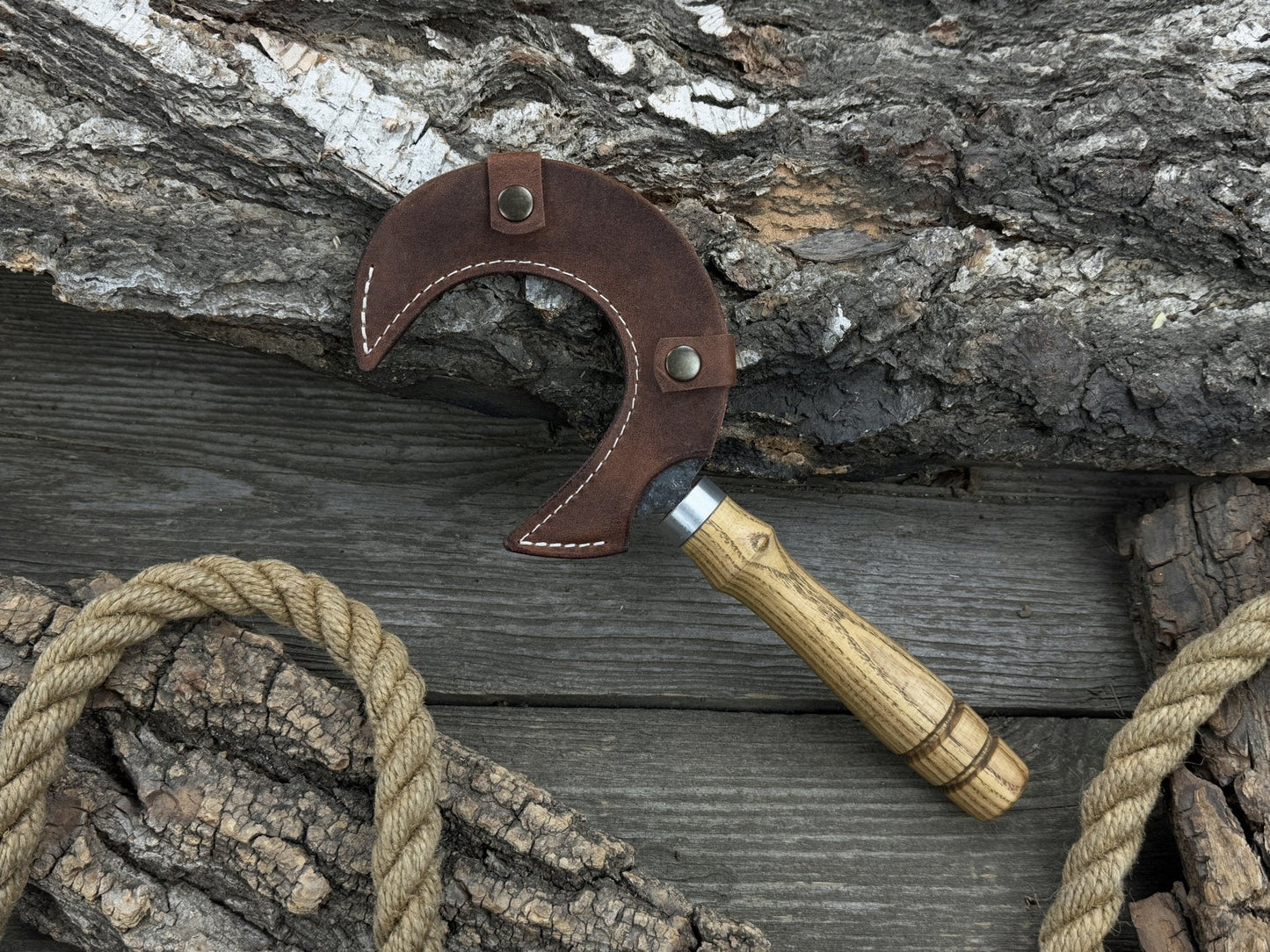Hand-Forged Athame Ritual Witch Sickle, ⌀ 13 cm (5.12 inches)