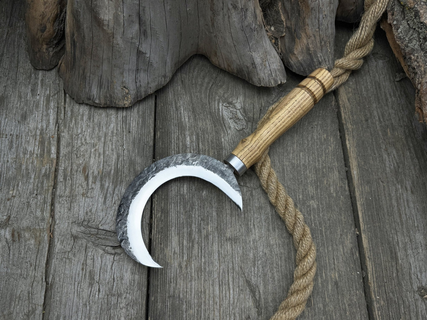 Hand-Forged Athame Ritual Witch Sickle, ⌀ 13 cm (5.12 inches)