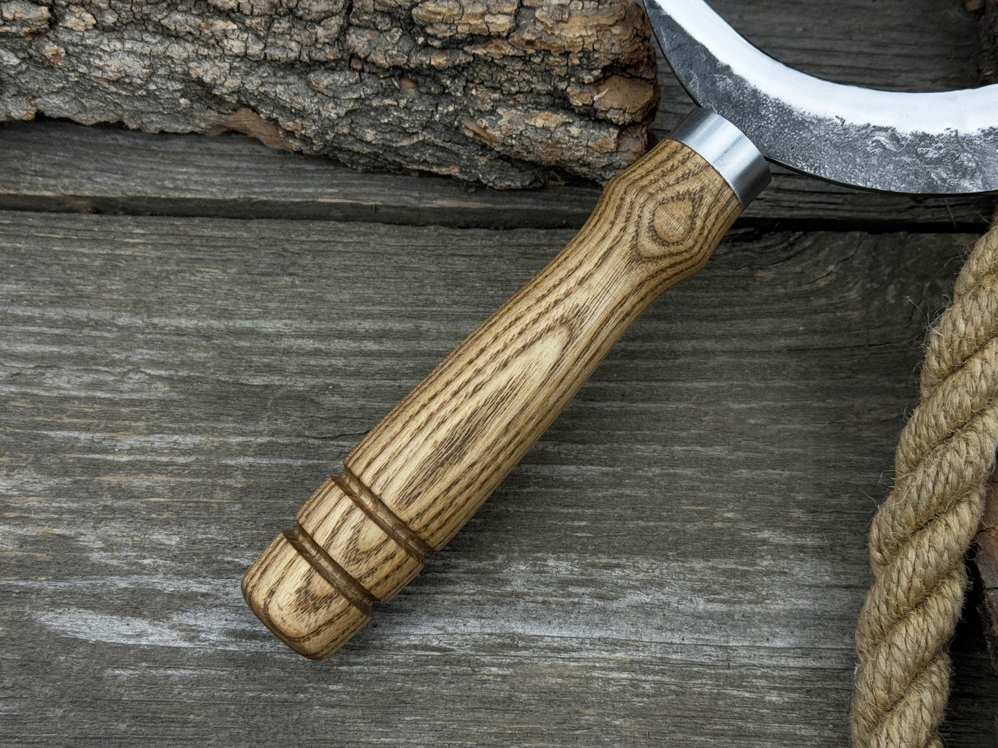 Hand-Forged Athame Ritual Witch Sickle, ⌀16.5 cm (6.5 inches)