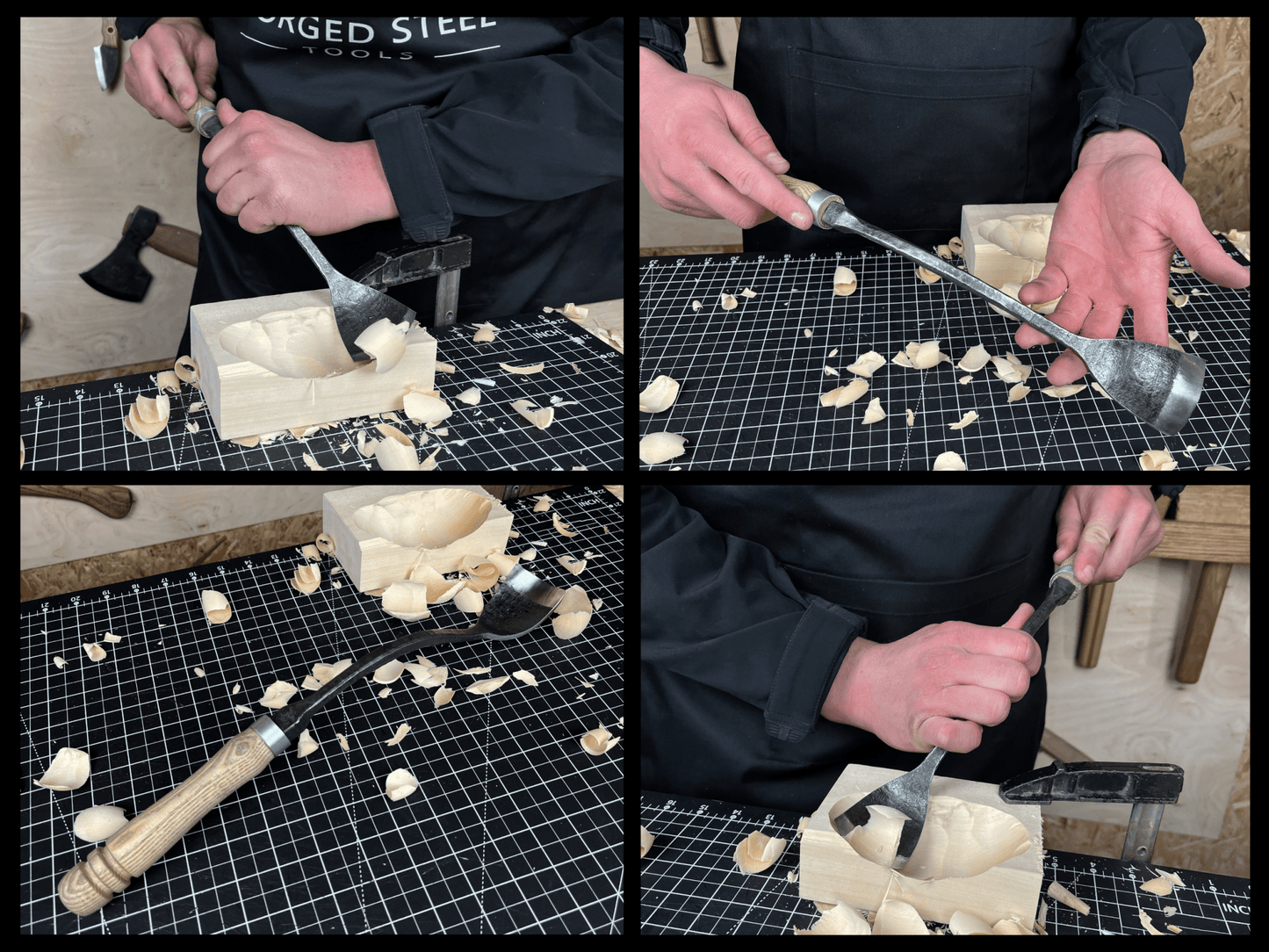 Spoon Bent Gouge, 50 - 70 mm (2 - 2.8 inches)