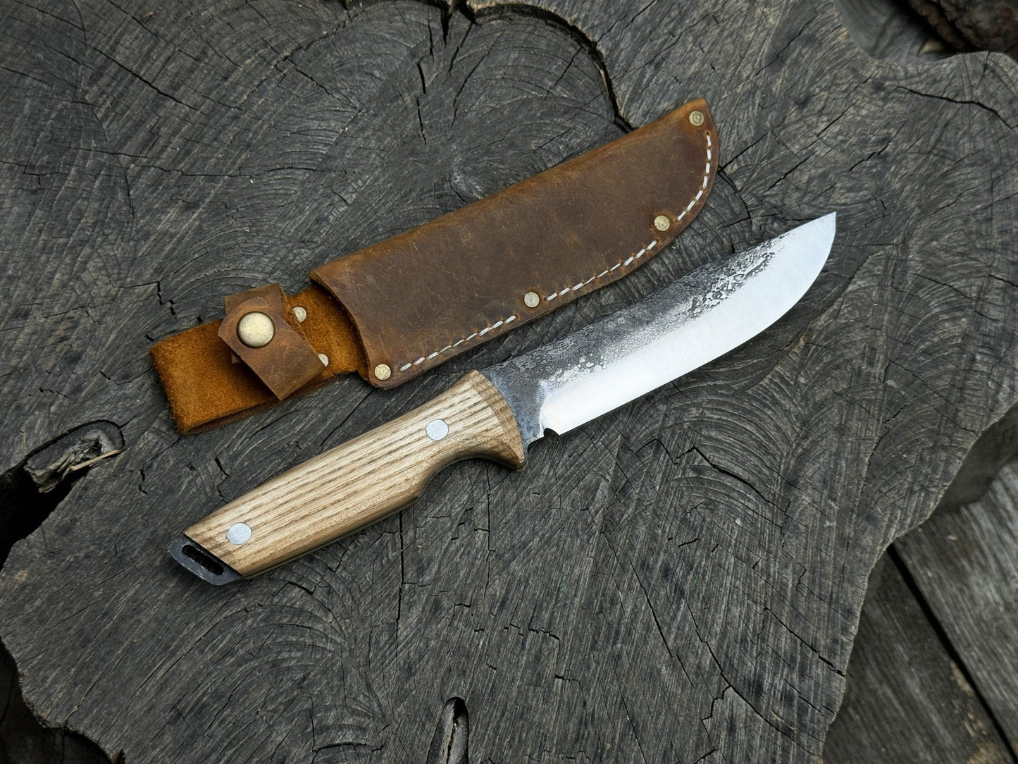 Hand-Forged Bushcraft Knife, 12 cm (4.72 inches)