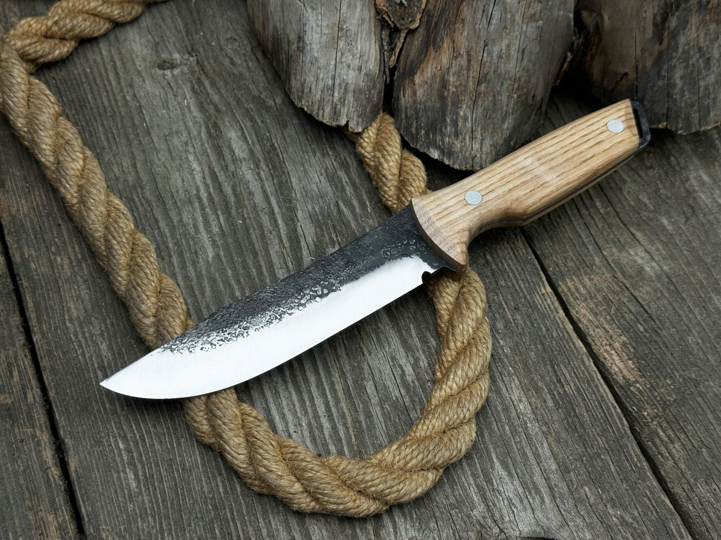 Hand-Forged Bushcraft Knife, 12 cm (4.72 inches)
