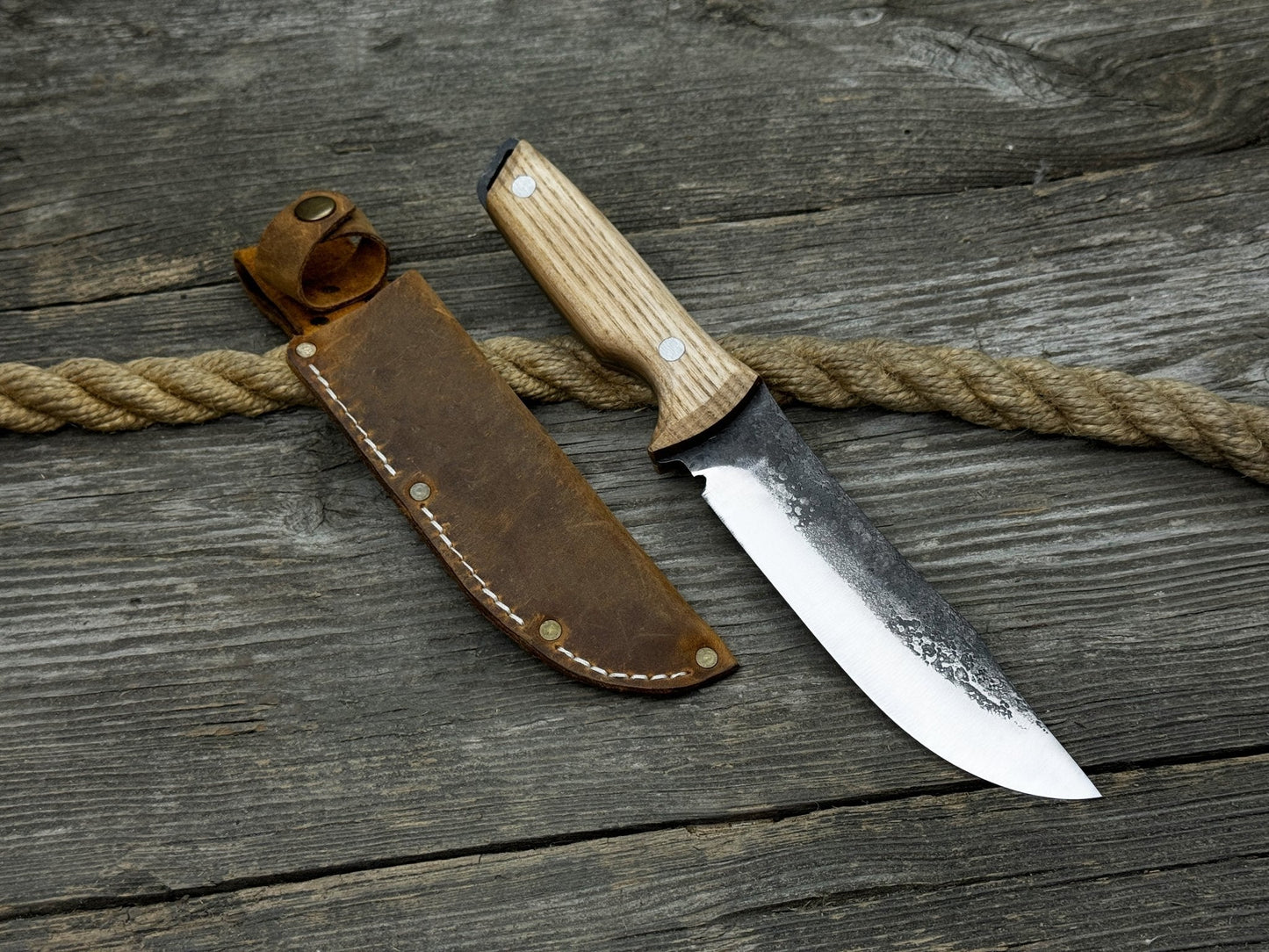 Hand-Forged Bushcraft Knife, 12 cm (4.72 inches)