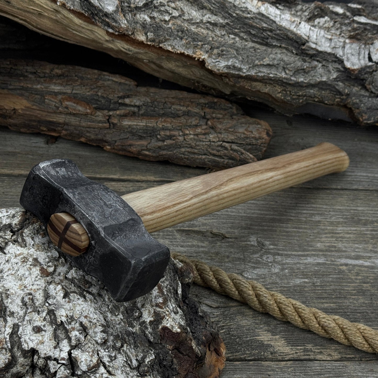 Hand-Forged Double Blacksmith's Hammer, 1 kg (2.2 lbs)