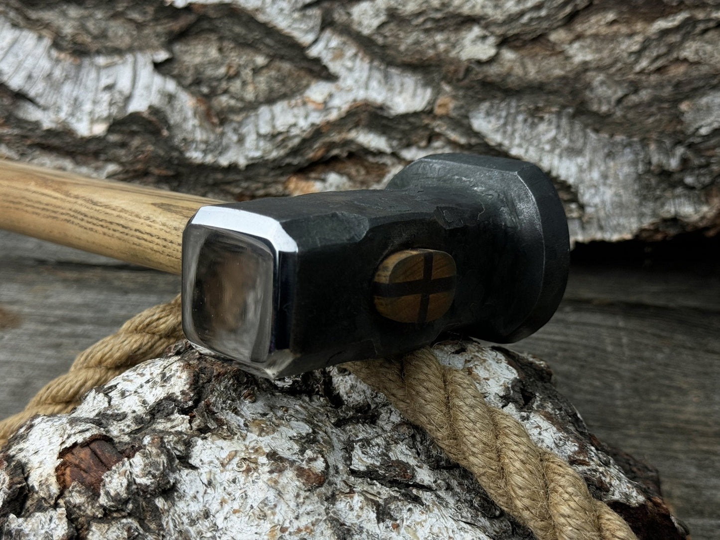 Hand-Forged Double Blacksmith's Hammer, 1.5 kg (3.3 lbs)
