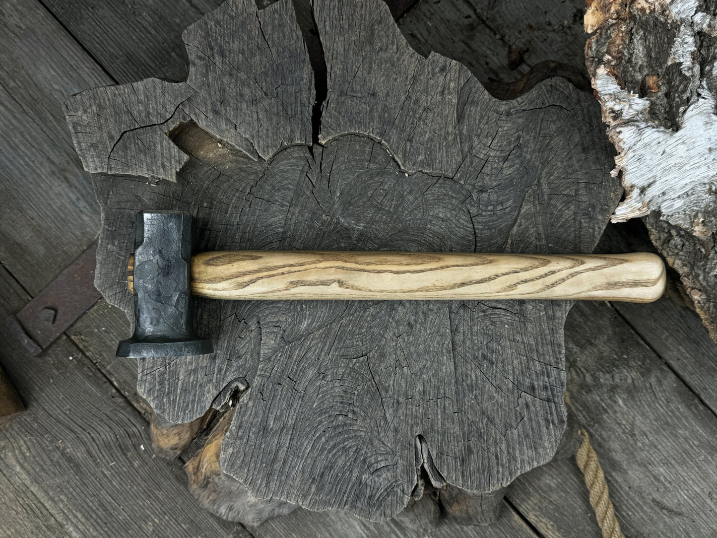 Hand-Forged Double Blacksmith's Hammer, 1.5 kg (3.3 lbs)