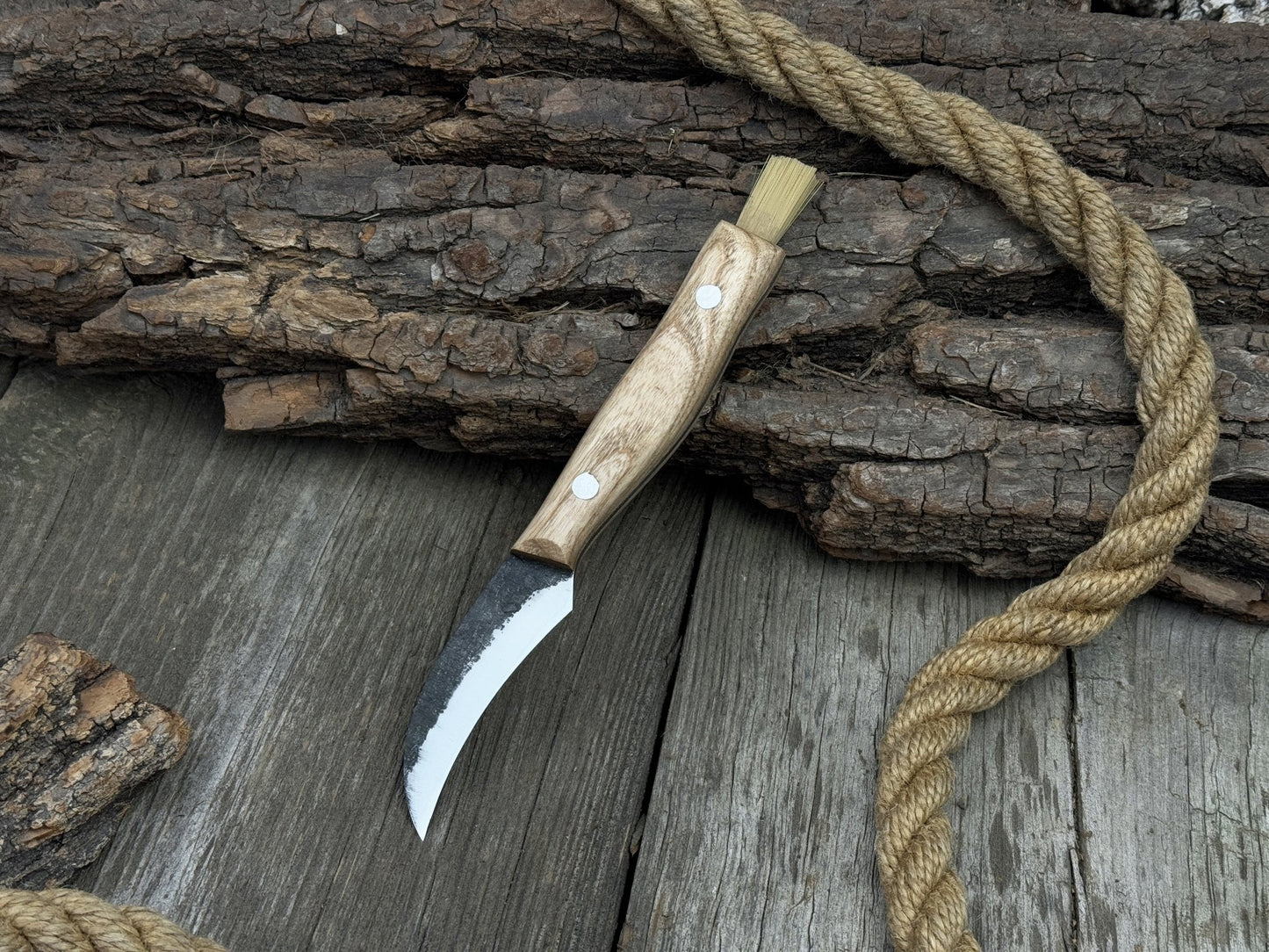 Hand-Forged Knife for Mushroom Foraging, 8 cm (3.15 inches)