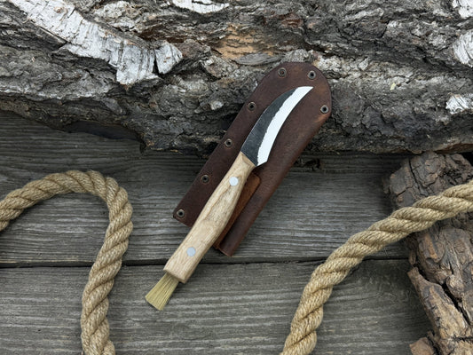 Hand-Forged Knife for Mushroom Foraging, 8 cm (3.15 inches)