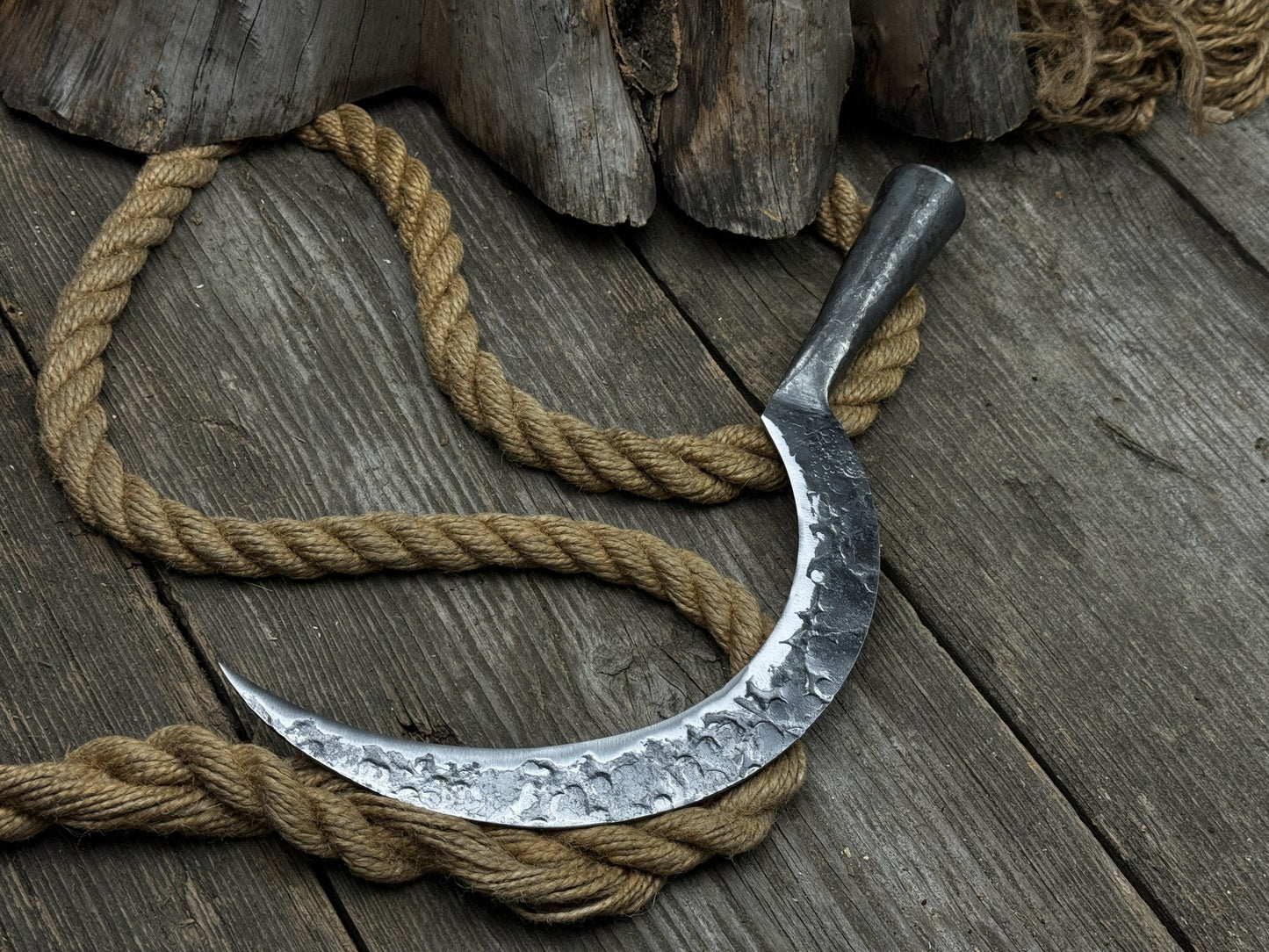 Hand-Forged Large Sickle, ⌀19 cm (7.5 inches)