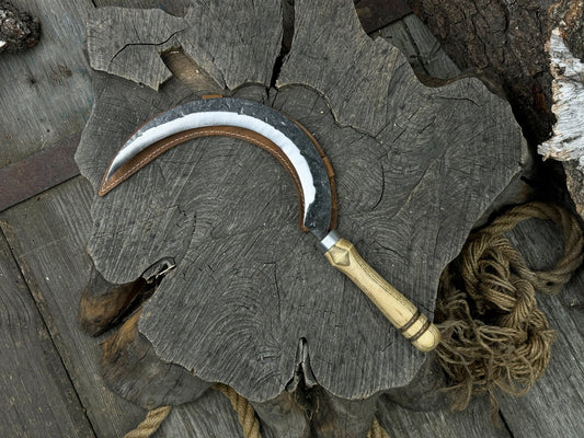 Hand-Forged Large Sickle, ⌀19 cm (7.5 inches)