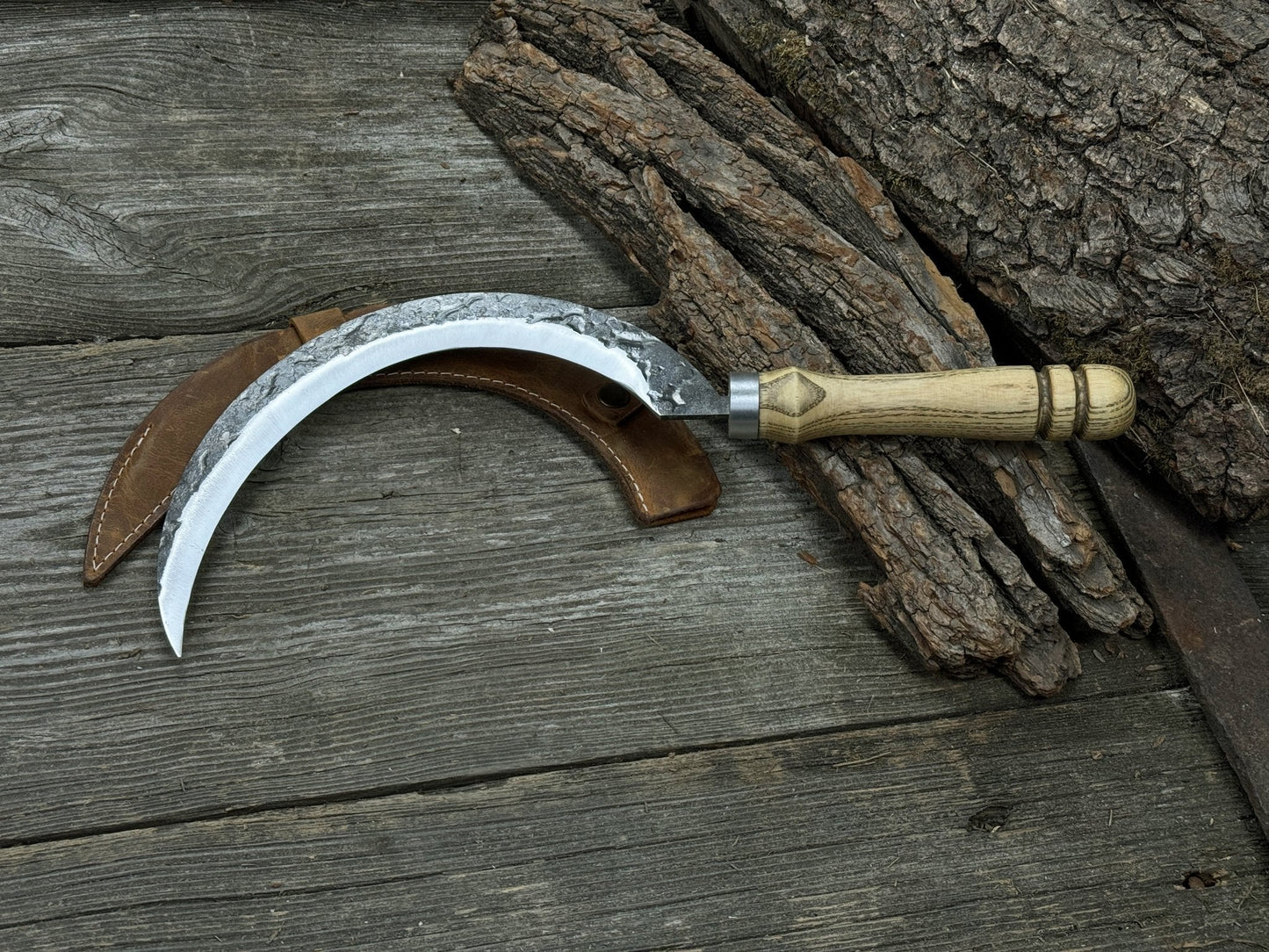 Hand-Forged Large Sickle, ⌀19 cm (7.5 inches)