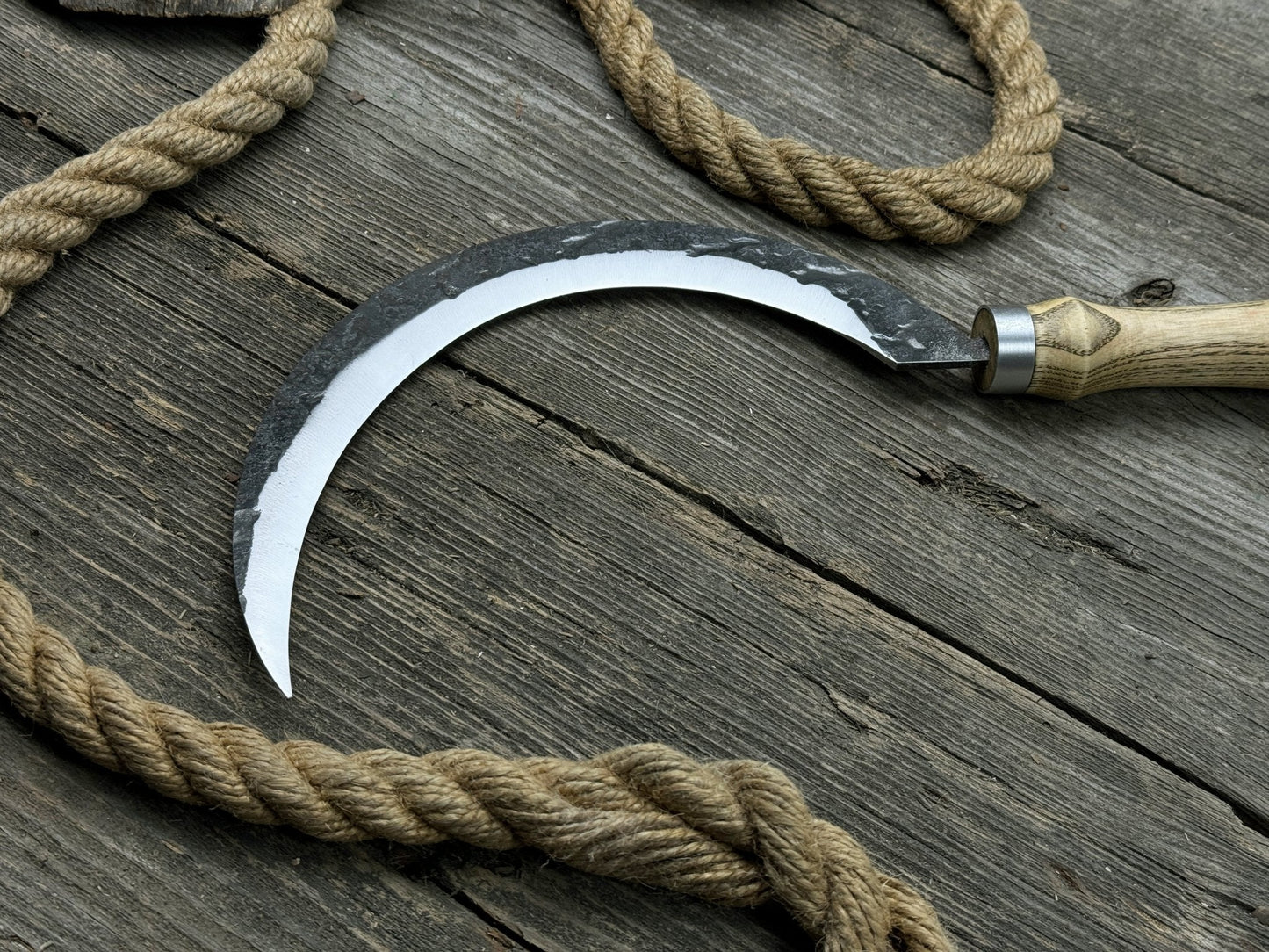 Hand-Forged Large Sickle, ⌀19 cm (7.5 inches)