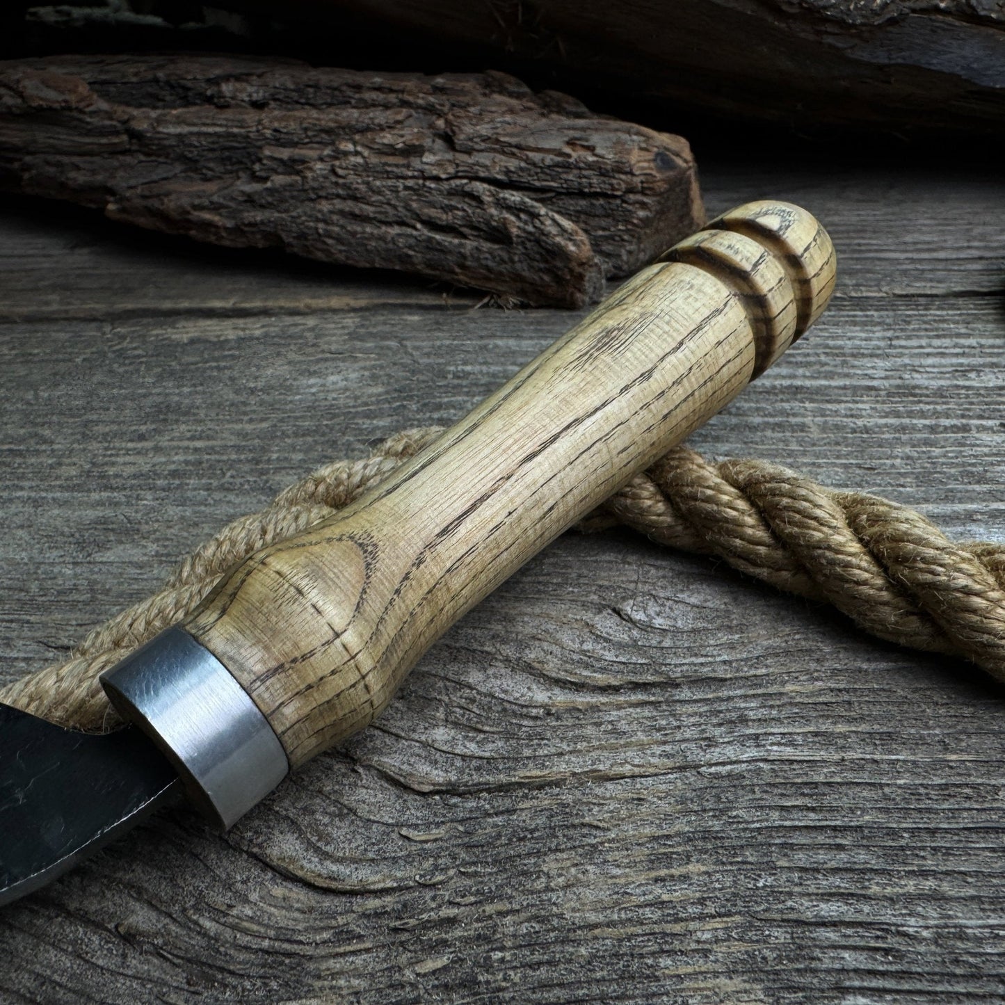 Hand-Forged Small Sickle – 9 cm (3.54 inches) Blade with Leather Belt Attachment