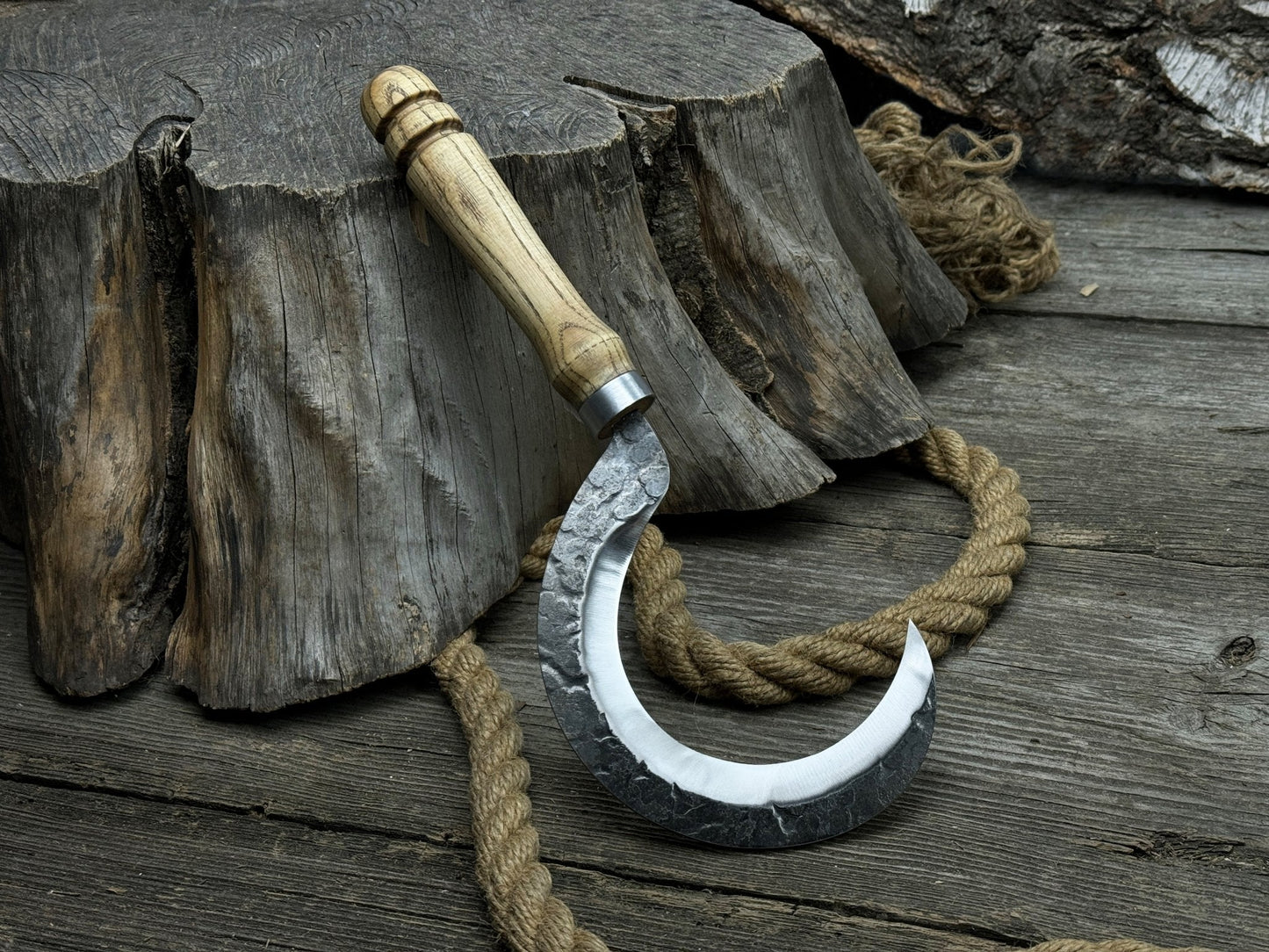 Hand-Forged Small Sickle, ⌀9 cm (3.54 inches)
