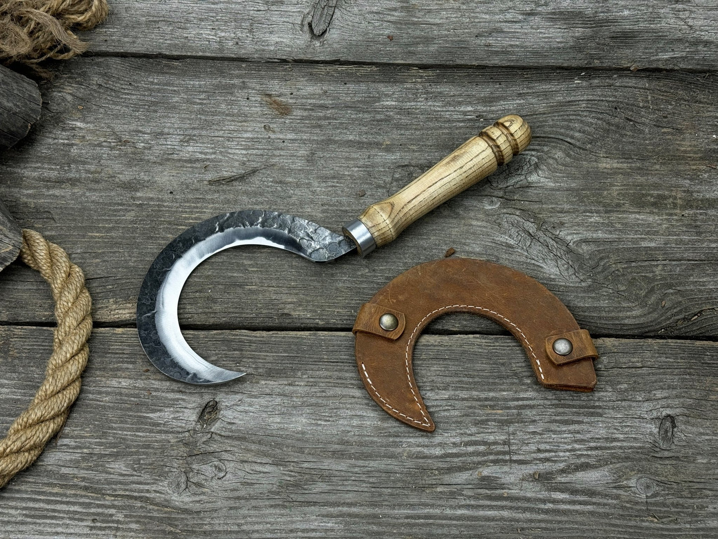 Hand-Forged Small Sickle, ⌀9 cm (3.54 inches)