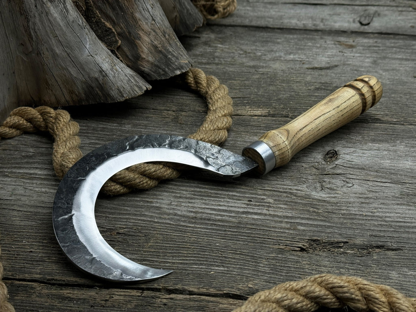 Hand-Forged Small Sickle, ⌀9 cm (3.54 inches)