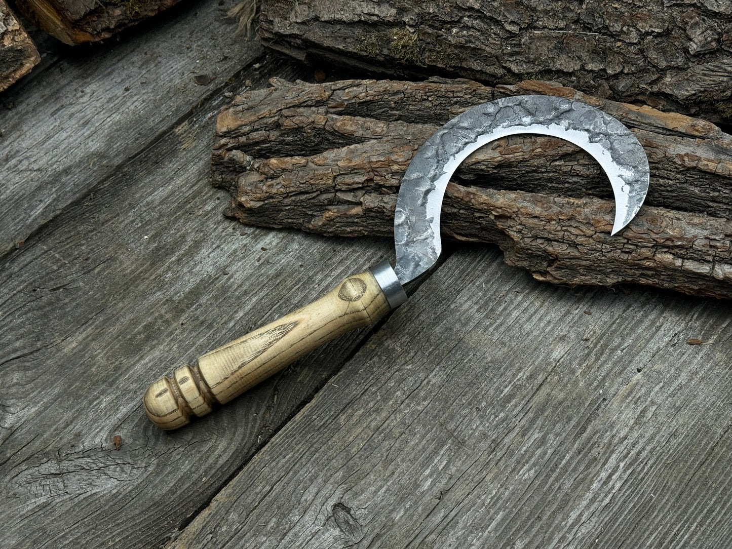 Hand-Forged Small Sickle, ⌀9 cm (3.54 inches)
