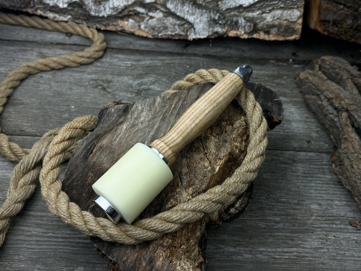 Handmade Mallet with Nylon Head, 21.5 cm (8.46 inches)