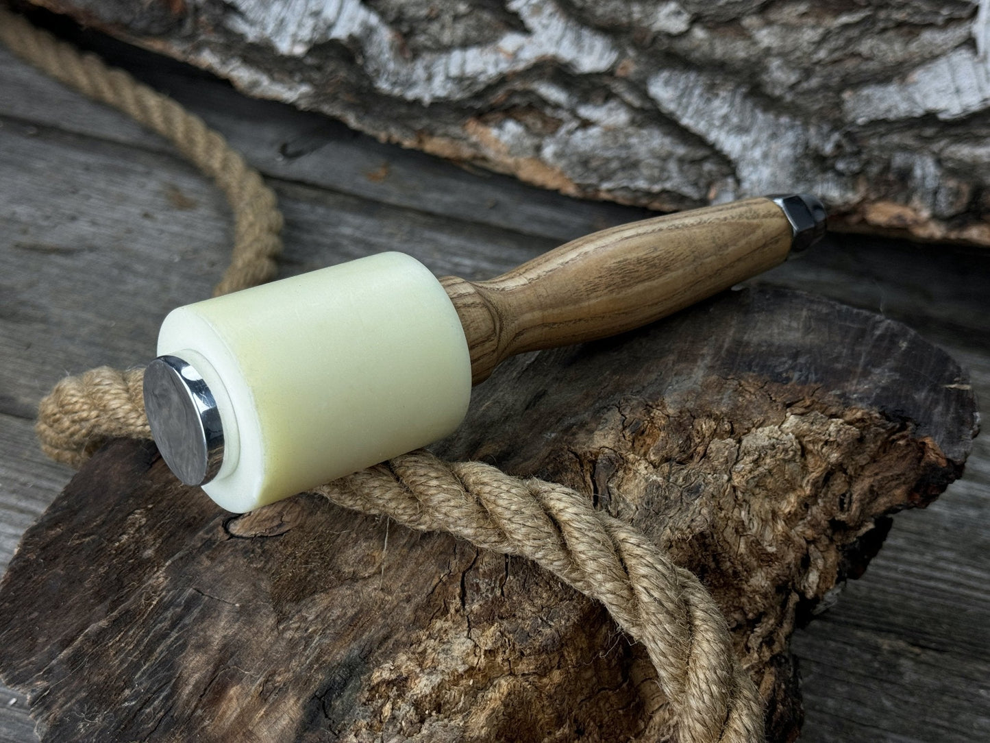 Handmade Mallet with Nylon Head, 21.5 cm (8.46 inches)