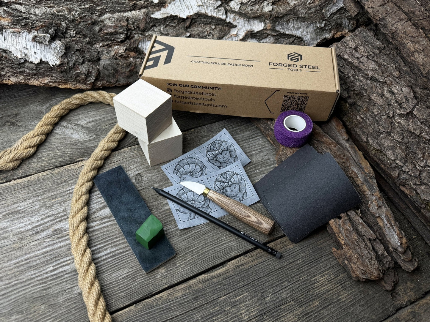 Hedgehog Carving Kit - Complete Starter Whittling Kit for Beginners, Adults, Teens, and Kids