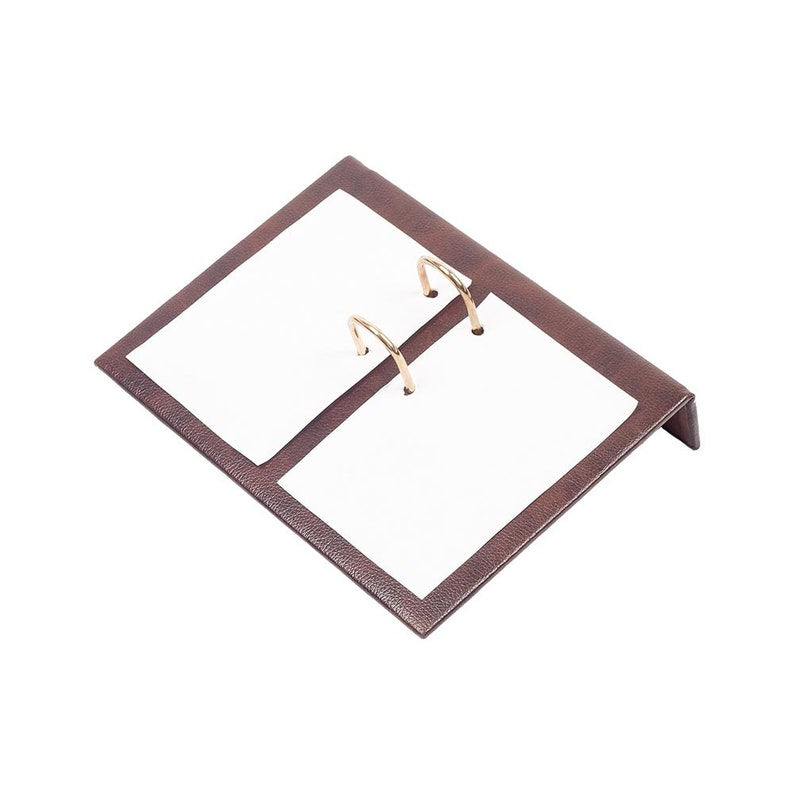 MOOG Leather Desk Set - Double Document Tray- Brown - 10 PCS