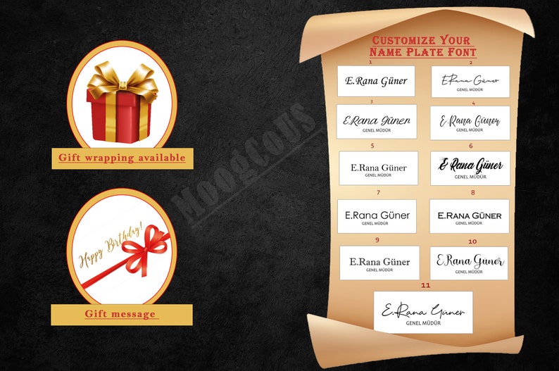 MOOG Leather Desk Set - Double Document Tray- Brown - 10 PCS