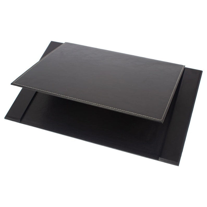 MOOG Leather Desk Pad | Prestige Desk Pad Mahogany Wood Combination | Desk Pad With Cover | Leather