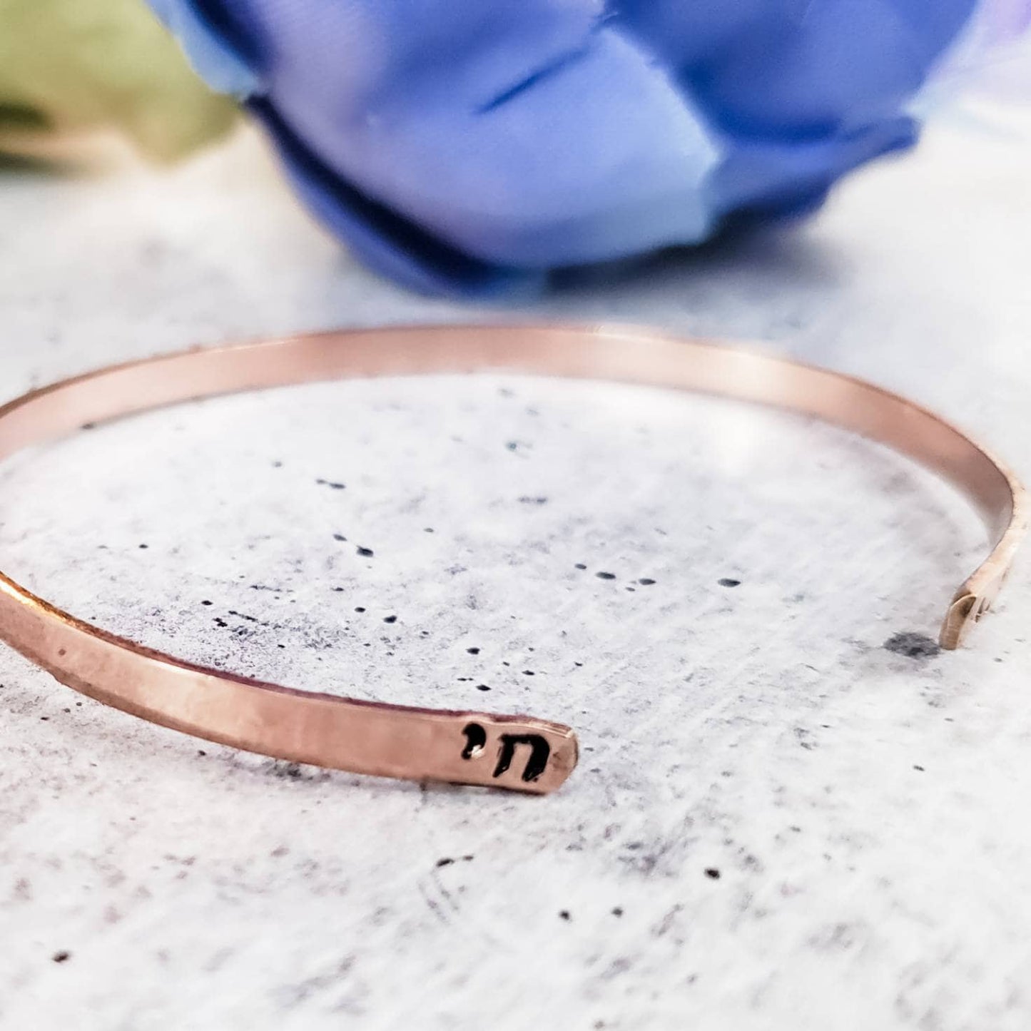 CHAI Hebrew Skinny Cuff Bracelet
