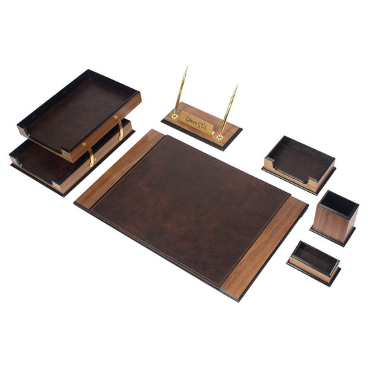 MOOG Wooden Prestige Desk Set -Walnut- 8 PCS