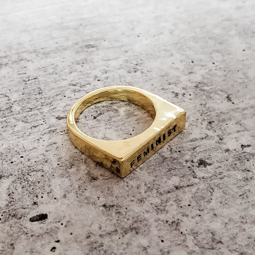 KARMA Flat Top Gold or Silver Ring