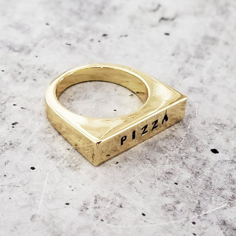 GET Money Gold or Silver Flat Top Ring