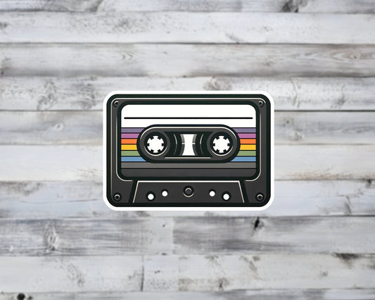 Retro Cassette Tape Vinyl Sticker