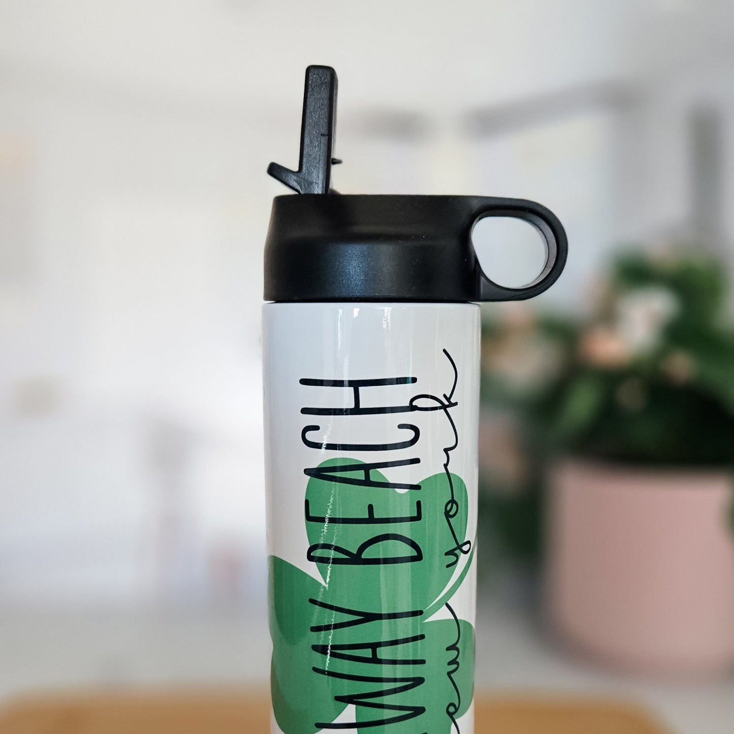 St. Patrick's Day Shamrock Custom Water Bottle