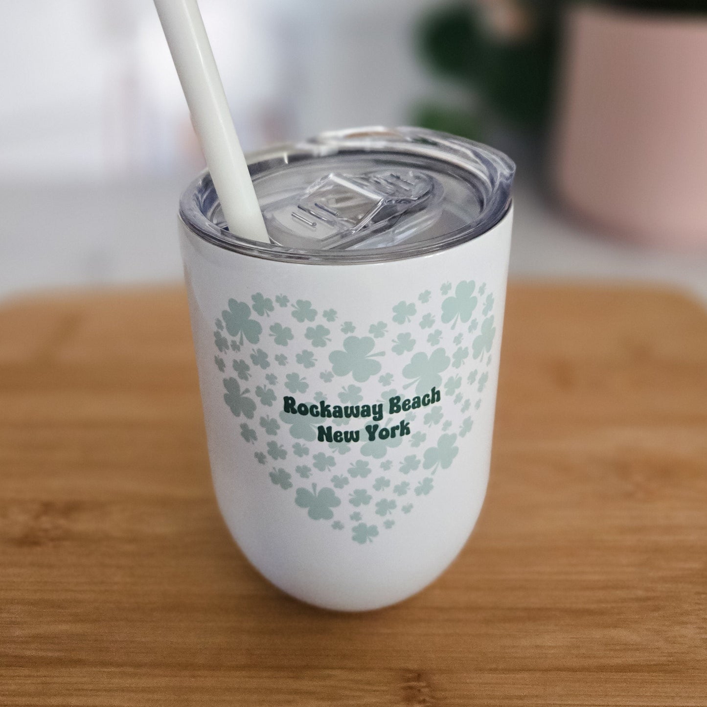 Custom St. Patrick's Day Heart Wine Tumbler