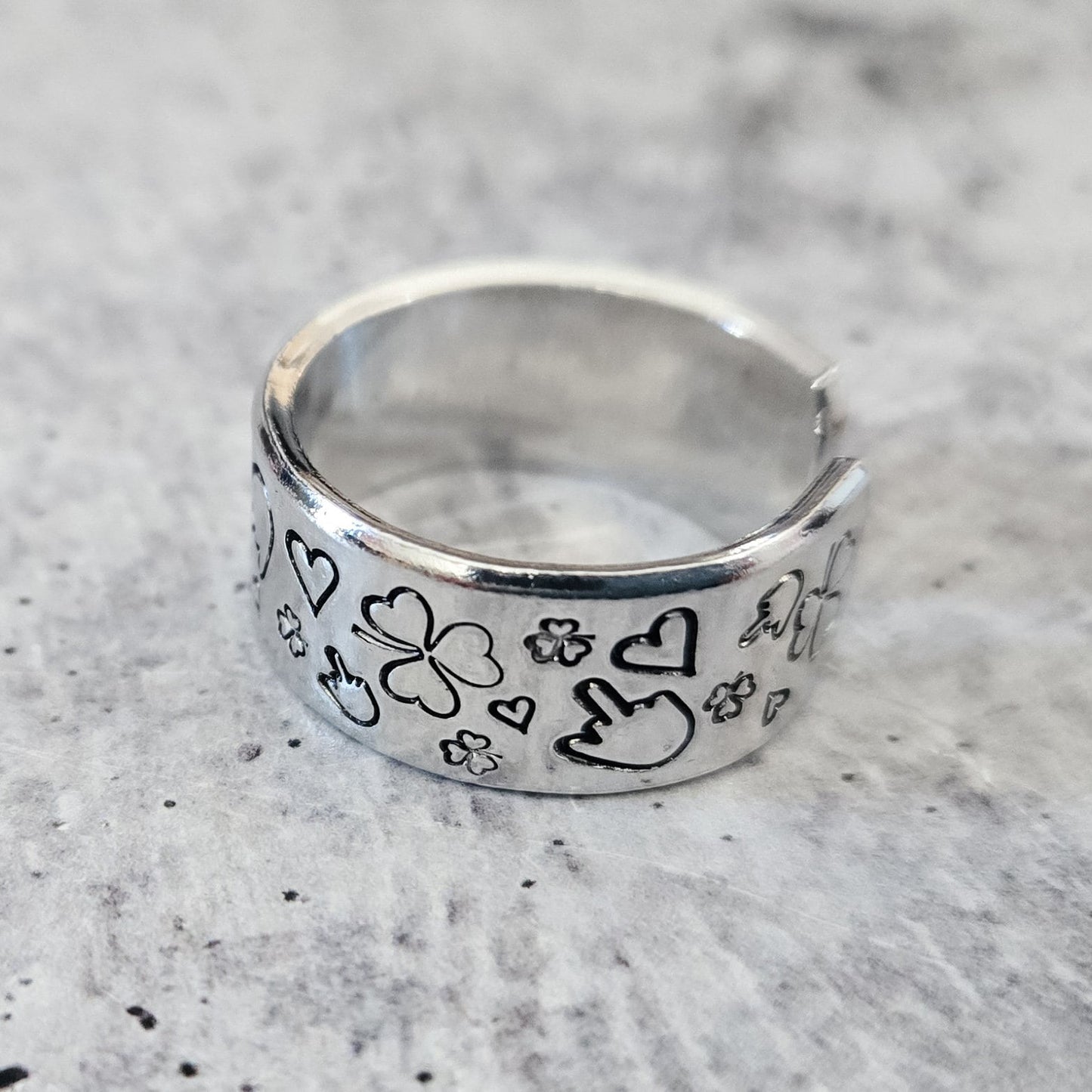 Middle Finger Shamrock St. Patrick's Day Ring