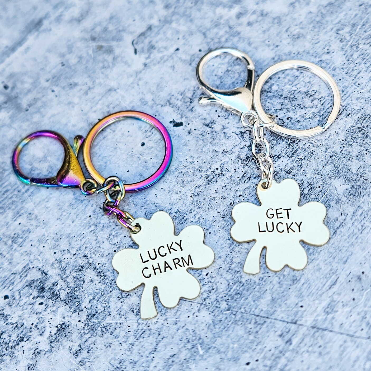 Lucky Charm Four Leaf Clover Keychain