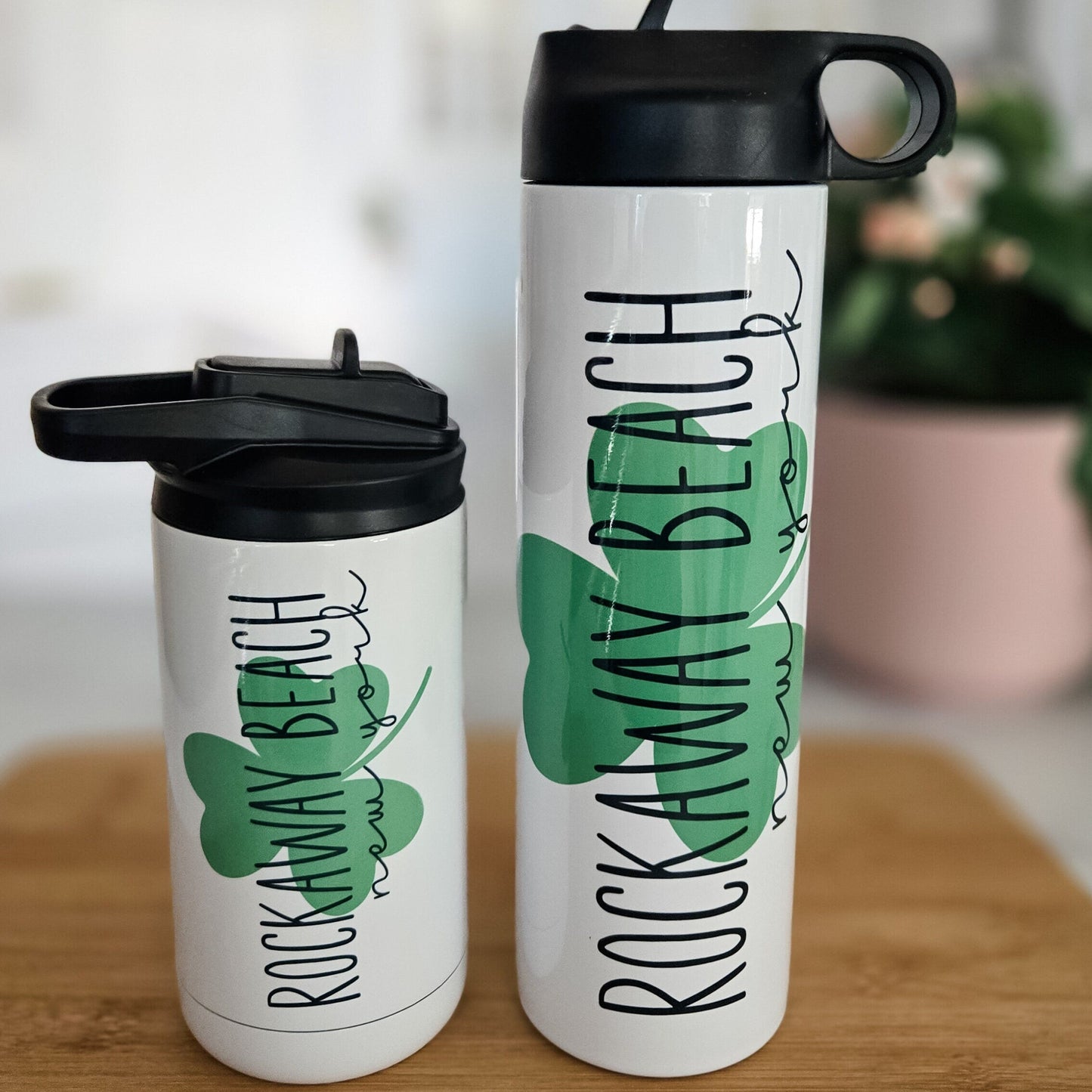 St. Patrick's Day Shamrock Custom Water Bottle