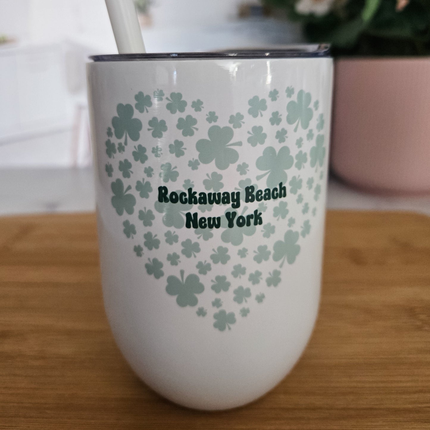 Custom St. Patrick's Day Heart Wine Tumbler