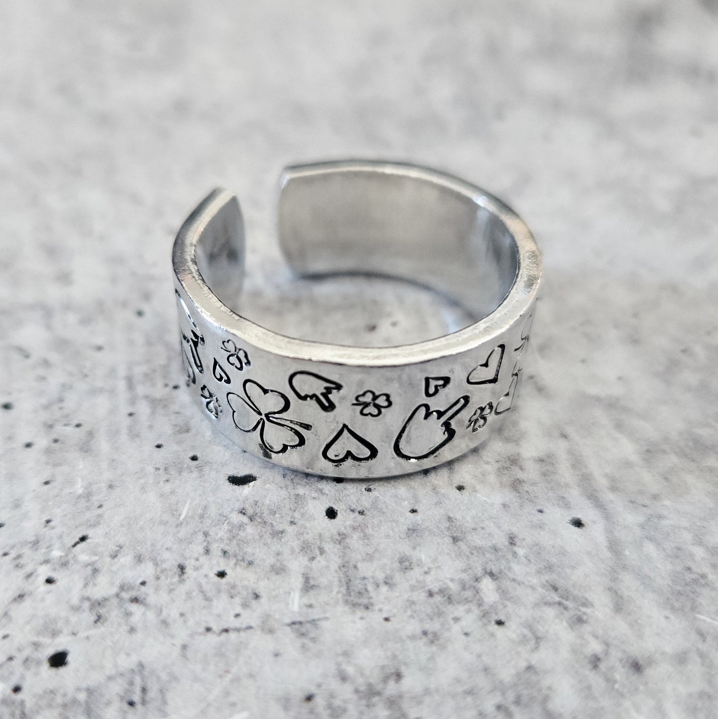 Middle Finger Shamrock St. Patrick's Day Ring