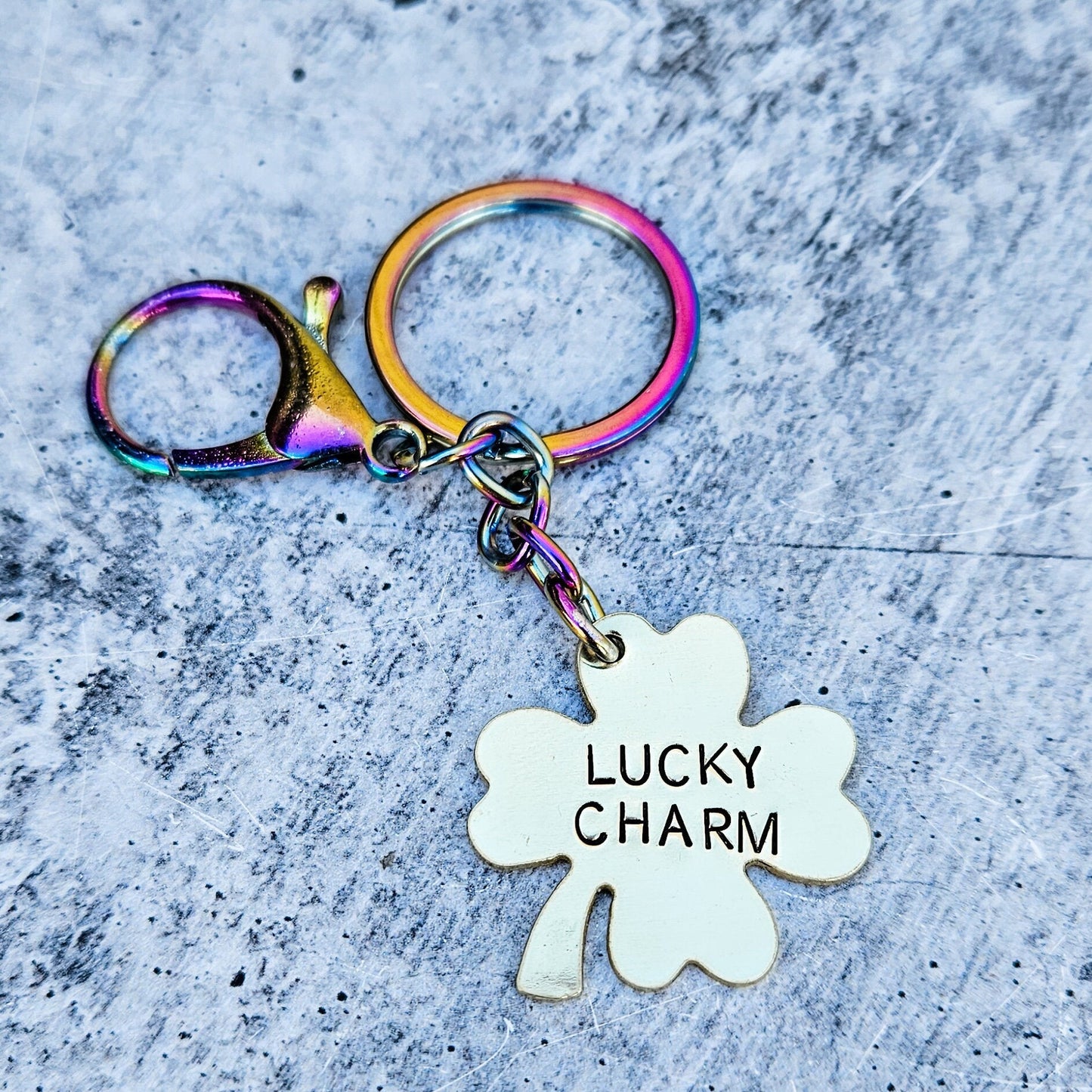Lucky Charm Four Leaf Clover Keychain